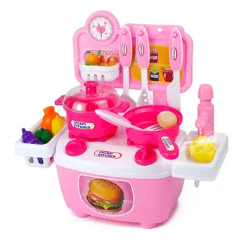 

Children Play House Game Toy Artificial Mini Kitchen Learn Cooking Early Education Toys Set