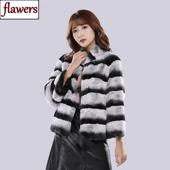 

2019 Hot Sale Women Winter Hight Quality Real Rex Rabbit Fur Coat Russia Lady Warm Natural 100% Genuine Rex Rabbit Fur Jacket