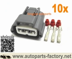 

longyue 10pcs 3 Way coils Plug repair connector kit & terminals & seals unassembly