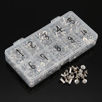 

240pc 4~10mm M5 Binding Screw Post Nickel Album docking screw Rivet Scrapbooking