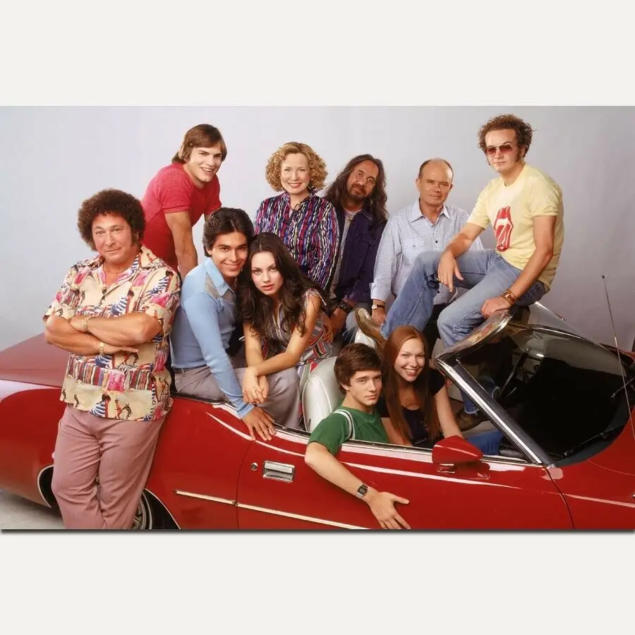 F033 что 70s Show ТВ серии Шелковый кожаный чехол-книжка на тканевый плакат Арт Спальня