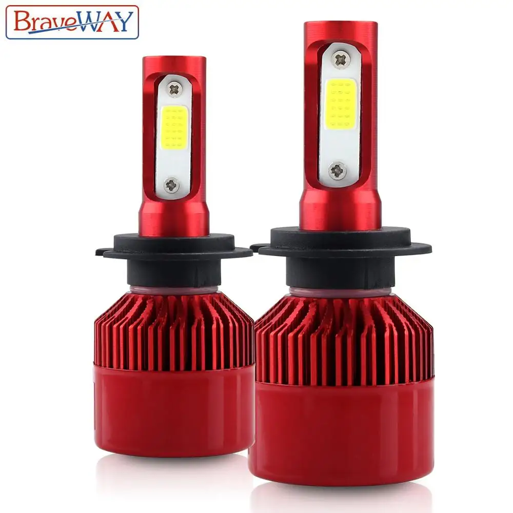 

BraveWay Car Led Headlight Bulb H1 H4 HB2 H7 Led Bulb H8 H9 H11 H13 HB3 9005 HB4 9006 Led Lamp Motorcycle H4 6500K 12V Fog light