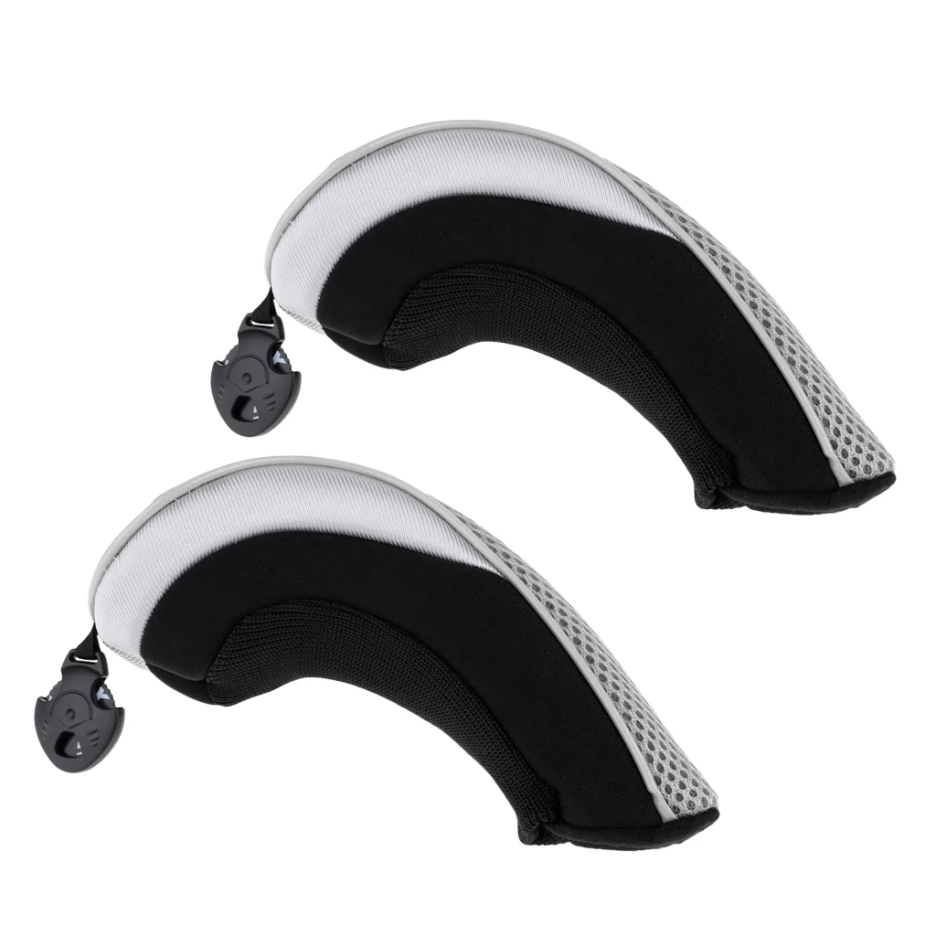  2pcs Golf Hybrid UT Club Rescue Head Cover Headcover with Number Tag 2, 3, 4, 5, 7, X Sports Golf Club Head Cover Protector