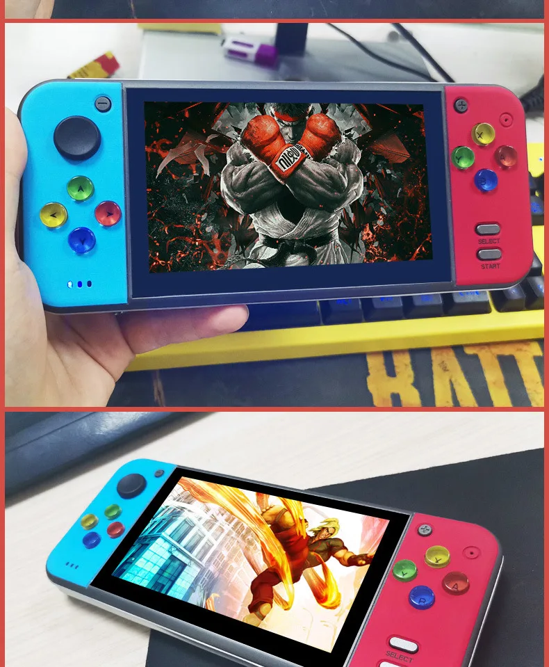 

coolbaby RS-11 RETRO Handheld Game Console Video Gaming Players MP4 MP5 Playback Built-in 200 games TF extension HDMI TVout kids