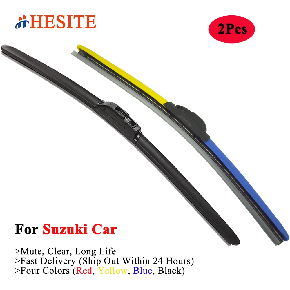 HESITE Colored Hybrid Wiper Blades For Suzuki Alto Baleno Carry Celerio Ignis Swift Vitara Wagon APV Ciaz Ertiga S Cross Kizashi |