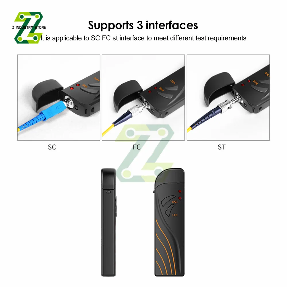 5km 5km 20km 30Km Optical Fiber Red Laser Pen Ptical Fiber Fault Locator Fiber Optic Test USB Charge LED Lighting Pen 4