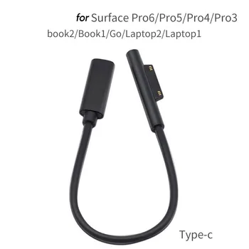 

15V 3A USB Type-C Power Supply for Microsoft Surface Pro 3 4 5 6 Go PD Charging Adapter Cable PVC DC Cord Fast Charger Tablet