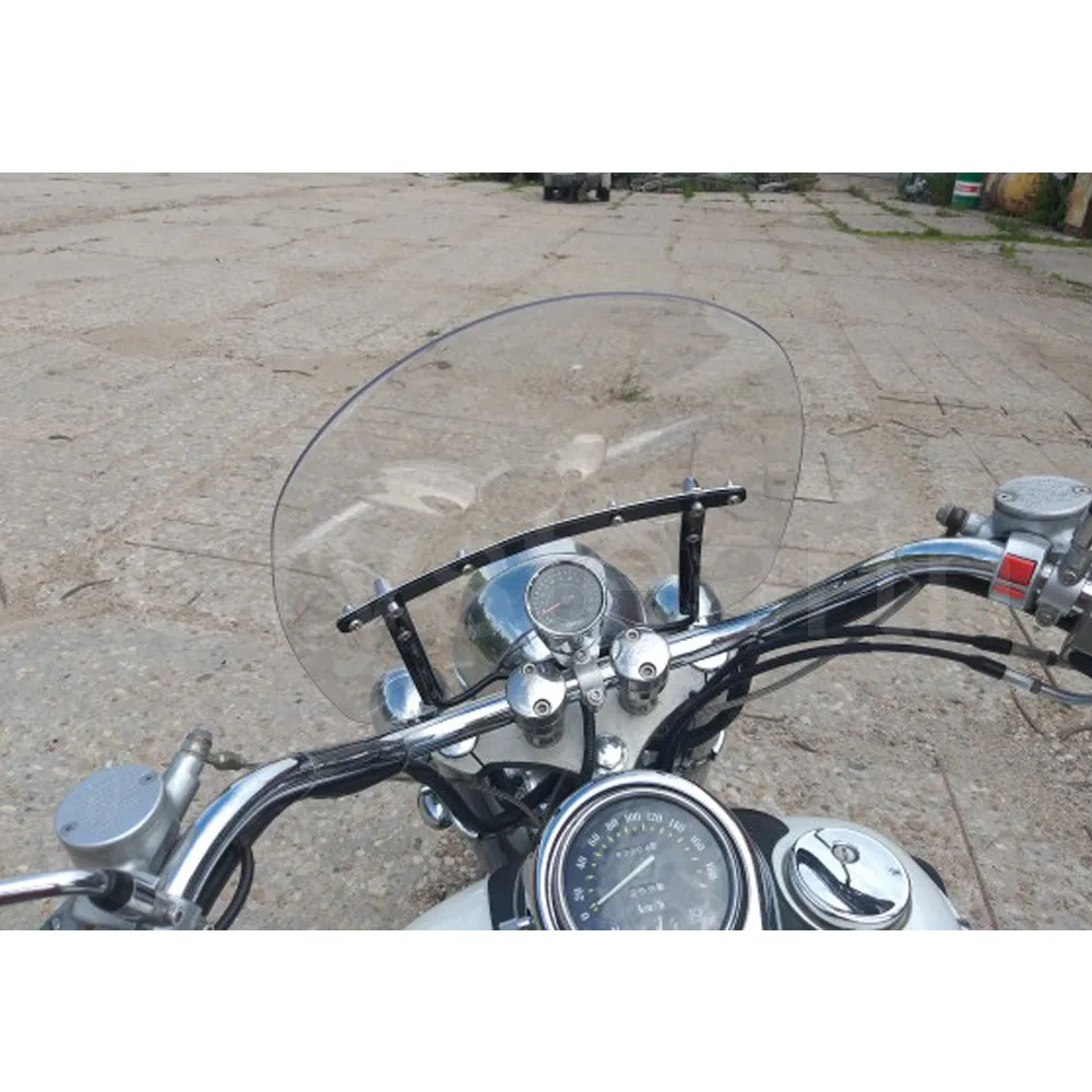 Новое универсальное ветровое стекло " 7/8" для Honda Suzuki Yamaha Harley Dyna Fat Street Bob Custom FXDF FXDB