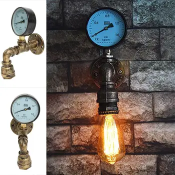 

Water Pipe Wall Light Vintage Industrial Iron Rust Wall Light Retro Aisle Lights For Loft Cafe Living Room Bedroom Bedside