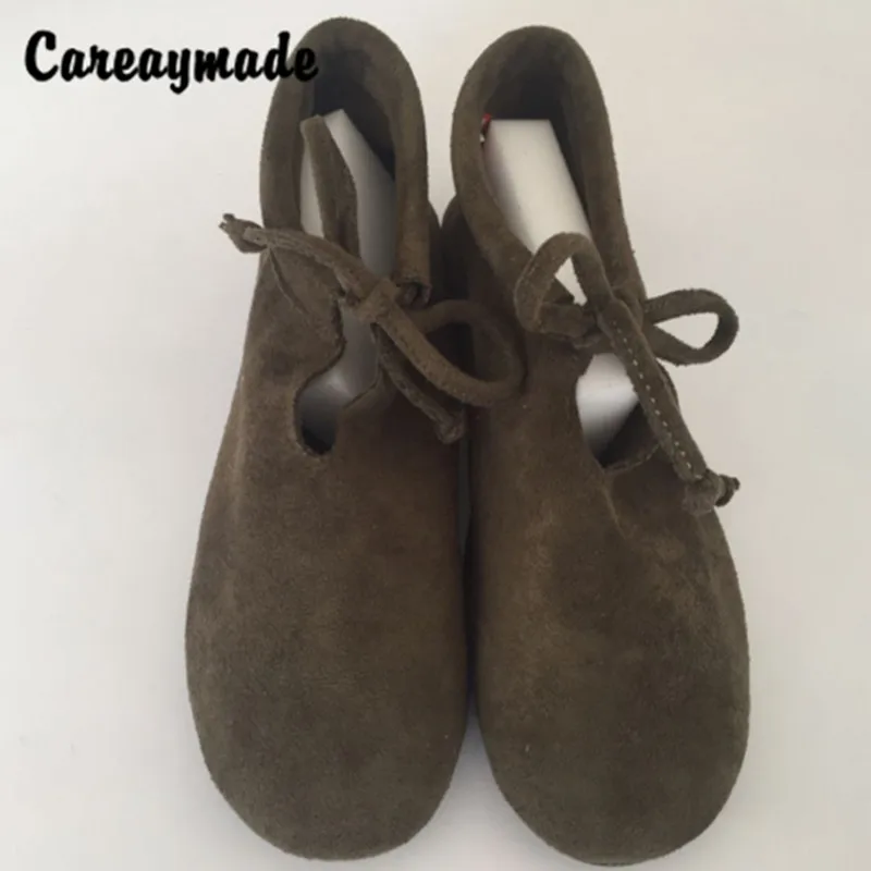 

Careaymade-New European style ankle boots,comfort single flat Casual boots, short cylinder women's boots,6 colors