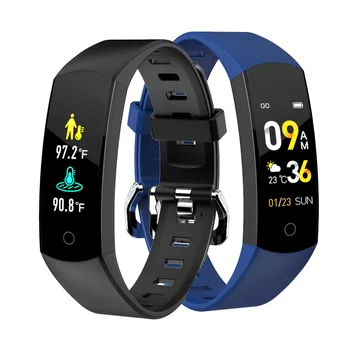 

C07T Body Temperature Monitor Bracelet Heart Rate Blood Pressure Monitor Wristband Weather Display Smart Watch for Men Women