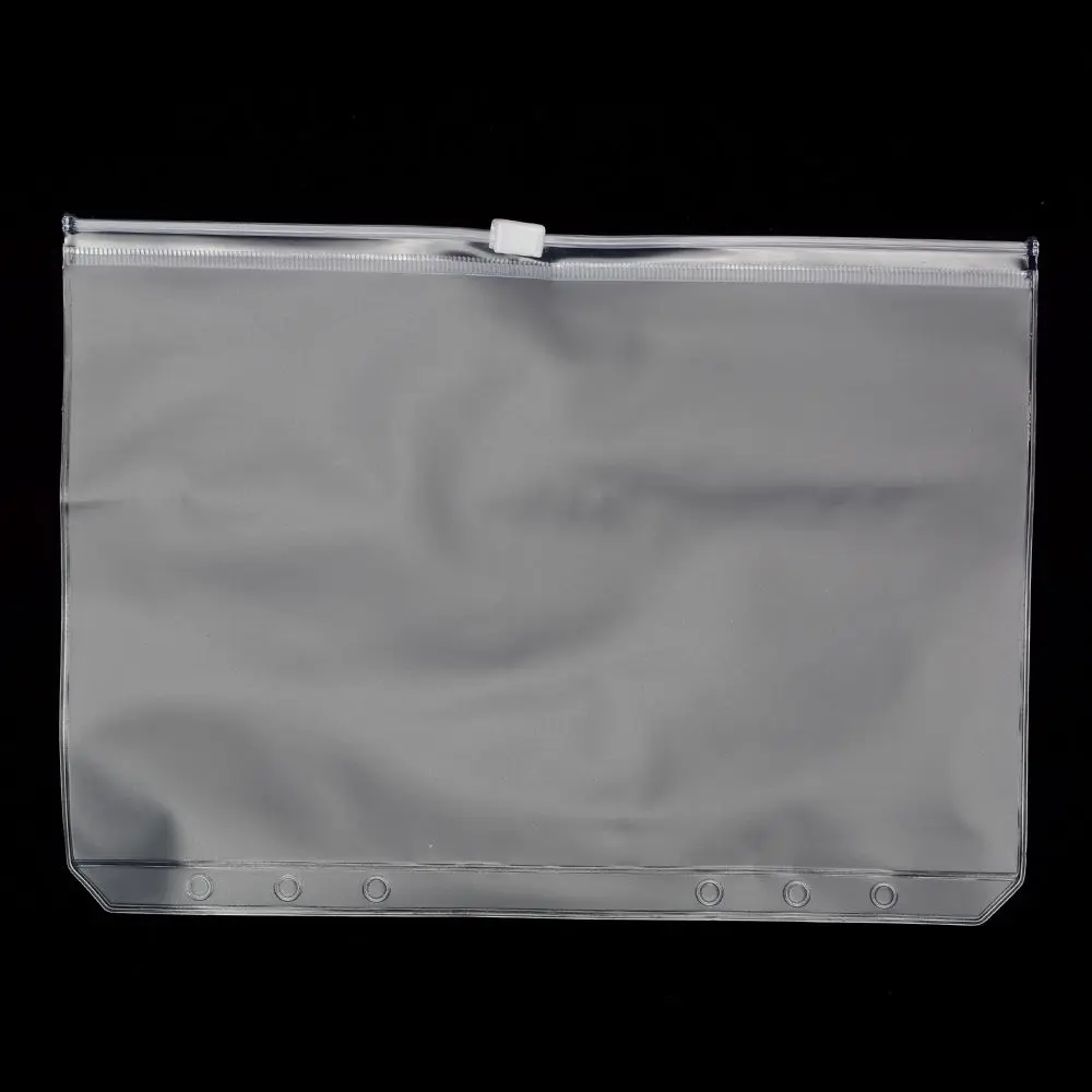 Transparent PVC Storage Card Holder For A5 Personal A7 Binder Rings Notebook 6 