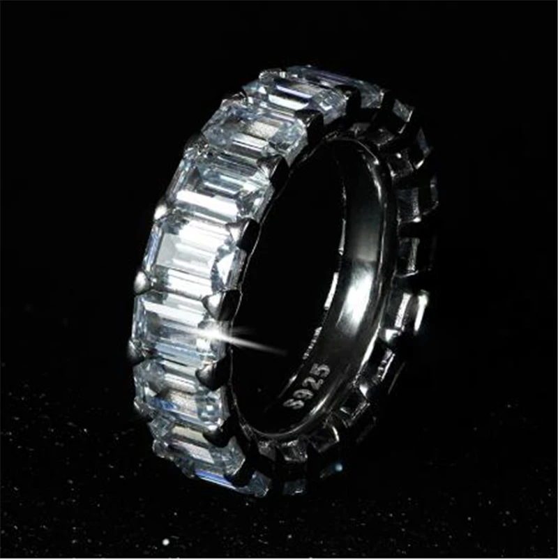 Кольцо Eternity enternity из стерлингового серебра 925 пробы AAAAA cz обручальное кольцо для