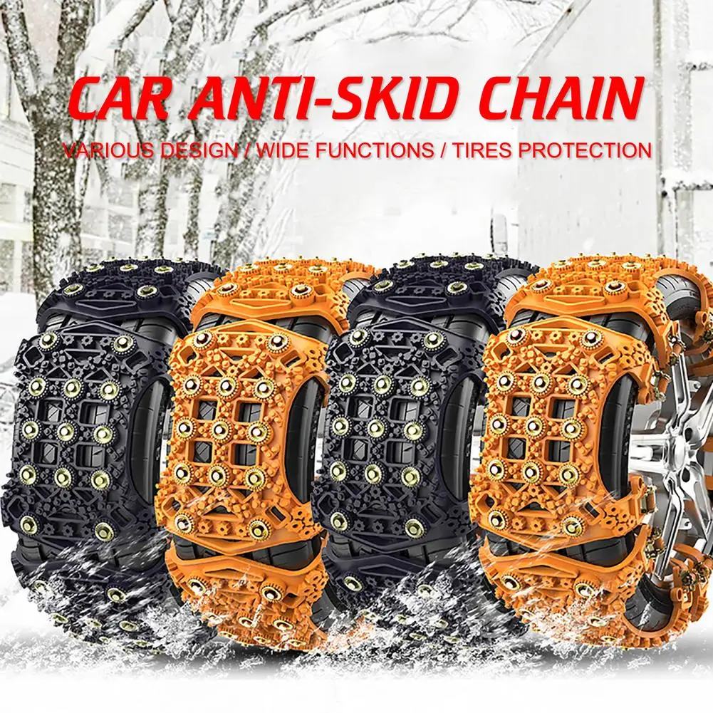 Auto Snow Chain Universal Steel Car Wheels Snow Ice Chains Belt Winter Anti-skid Vehicles SUV Wheel Chain Mud Road Safe Safety