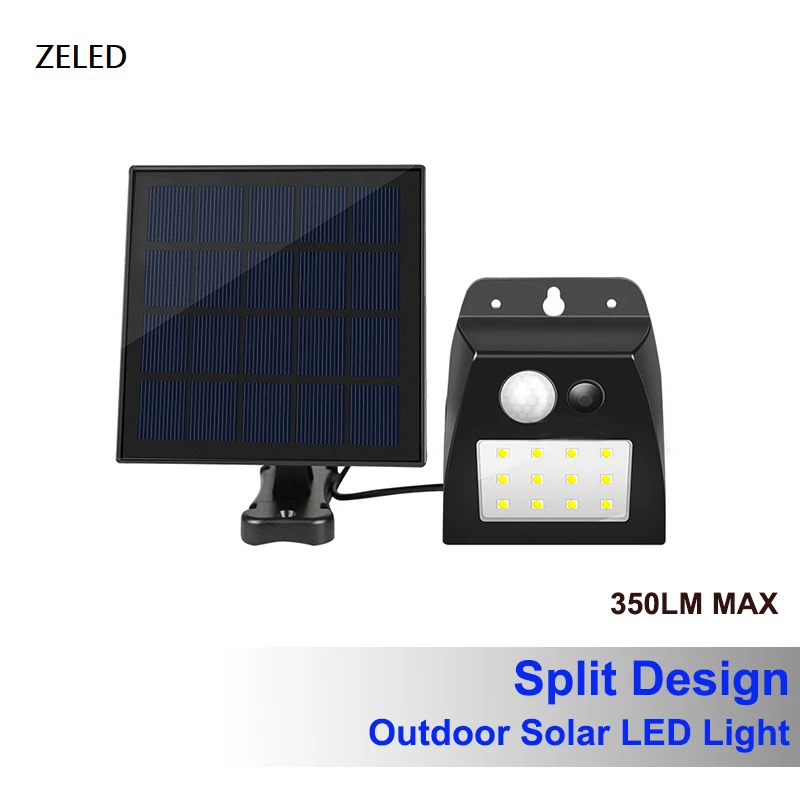 

LED Solar Wall Lamp Motion Sensor Outdoor Light Split Installation Waterproof IP65 Pathway Gate Light Durable Wall LED lamp