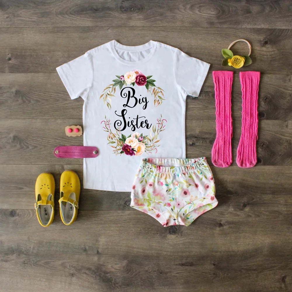 Personalized Big Sister Little Outfit Shirt Pregnancy Announcement Custom | Дом и сад