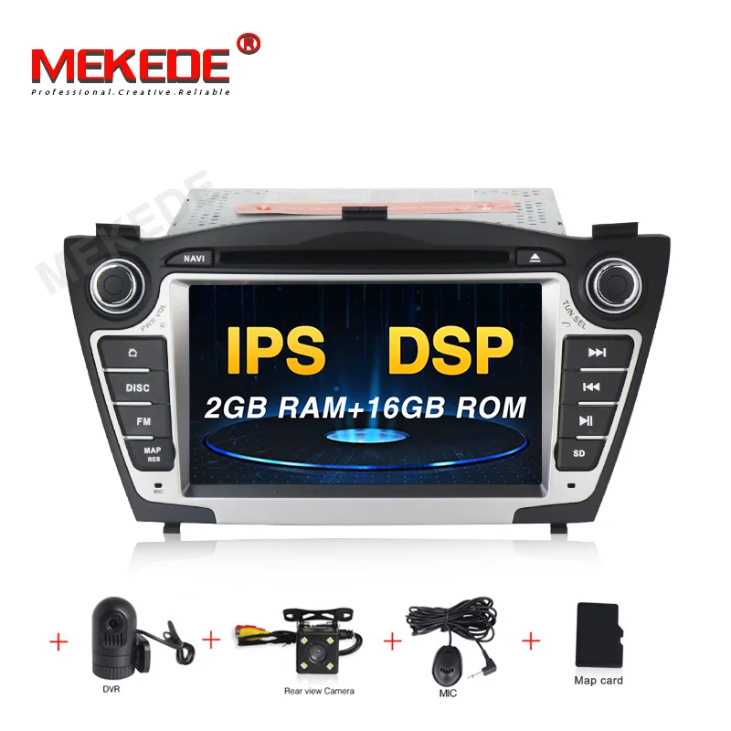 MEKEDE PX5 4+ 64G 1024x600 Android 9,0 автомобильный dvd-плеер мультимедиа для hyundai ix35 Tucson gps плеер навигация Радио Автомобильная компьютер - Color: CAR DVD CAMERA DVR