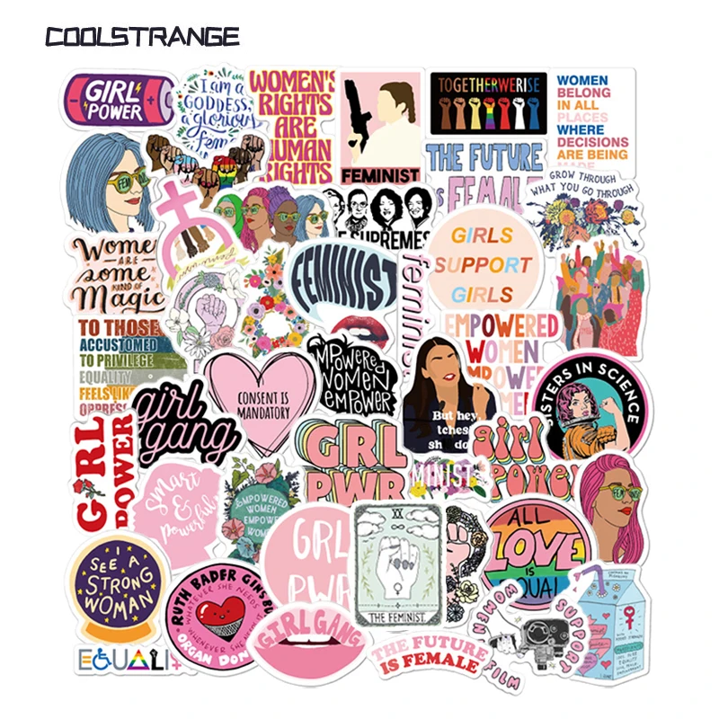 10/30/50Pcs Feminist Girl Power Stickers Women Rights For Refrigerator DIY Suitcase Laptop Car Skateboard Album Motorcycle | Игрушки и