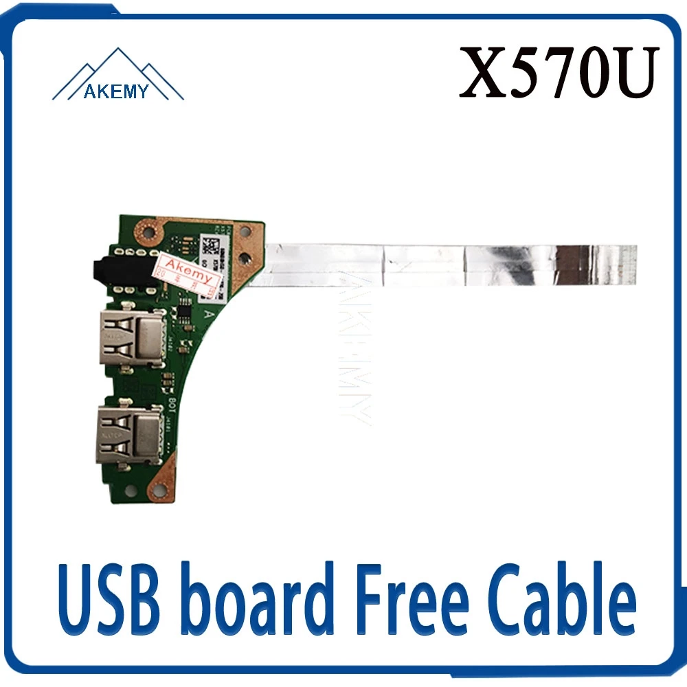 For Asus YX570U YX570UD X570U X570UD IO USB Headphone jack Board with cable