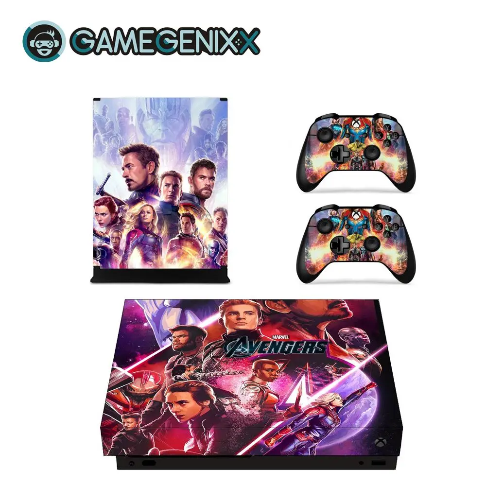 GAMEGENIXX виток винилопласта с наклейкой для консоли Xbox One X и 2 контроллера-Зеленый Халк