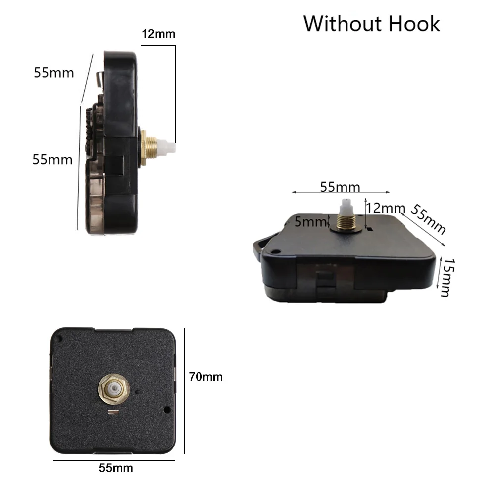 1 Set Classic Quiet Quartz Clock Movement Three Hands Mechanism DIY Parts