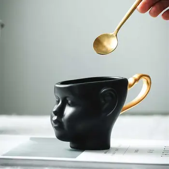 

200ml 3D Baby Face Mugs Couple Coffee Cup Children Milk Mugs Home Decoration Adult Drink Cup Ceramic Mug Gifts Dropshipping