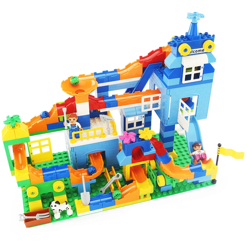 For LEGOing Duplo Amusement Park Slide Blocks Paradise Balls Big Size Bricks Educational Toys For Children For LEGOing Duplo Set For LEGOing Duplo Amusement Park Slide Blocks Paradise Balls Big Size Bricks Educational Toys For Children For LEGOing Duplo Set