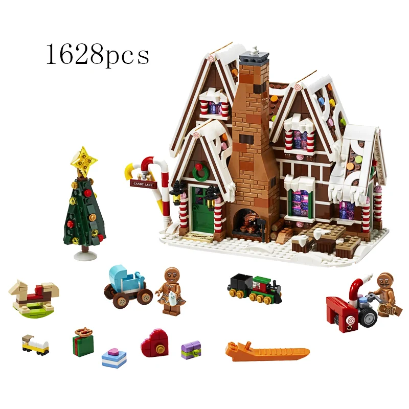 

Girl Friends Series Gingerbread House Compatible Lepining Creator Friends 10267 Building Blocks Toys for Kids Christmas Gift