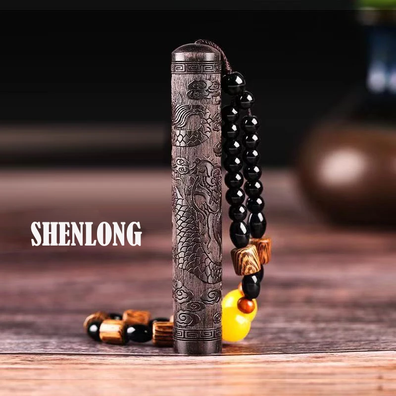 Blow and blow automatic induction sandalwood lighter USB charging windproof electronic lighter tungsten cigarette lighter gadget - Цвет: Dragon