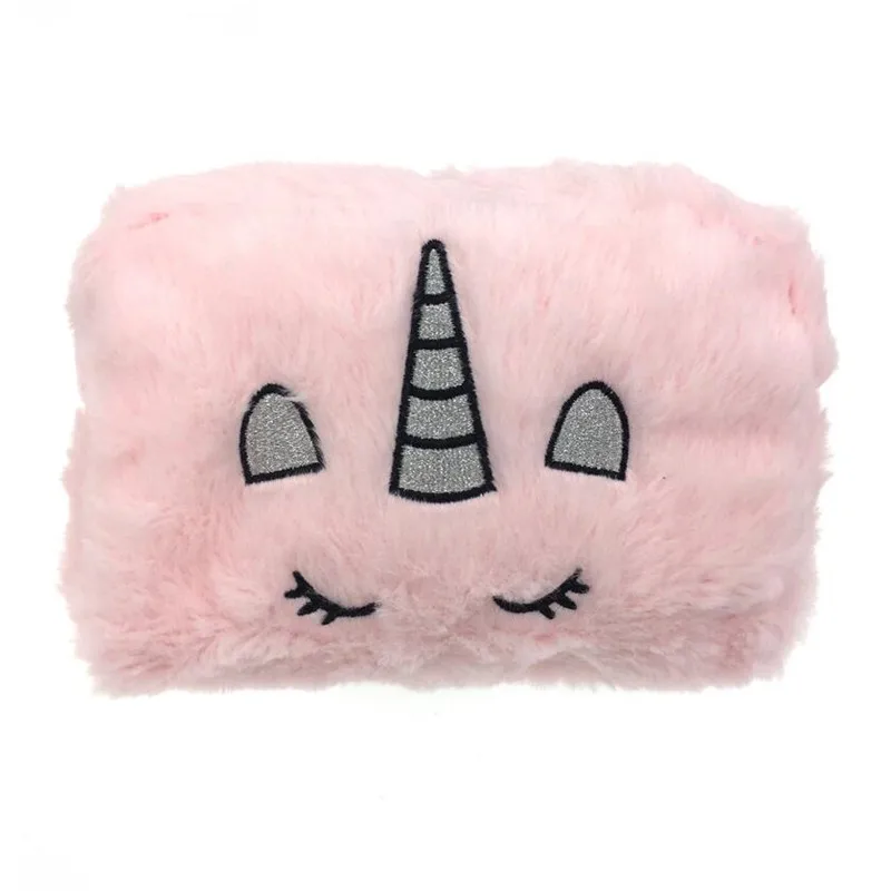 

Makeup Bag For Women Plush Embroidered Unicorn Storage Organizer Large-Capacity Wash Cosmetic Bag Girl Cute Bags