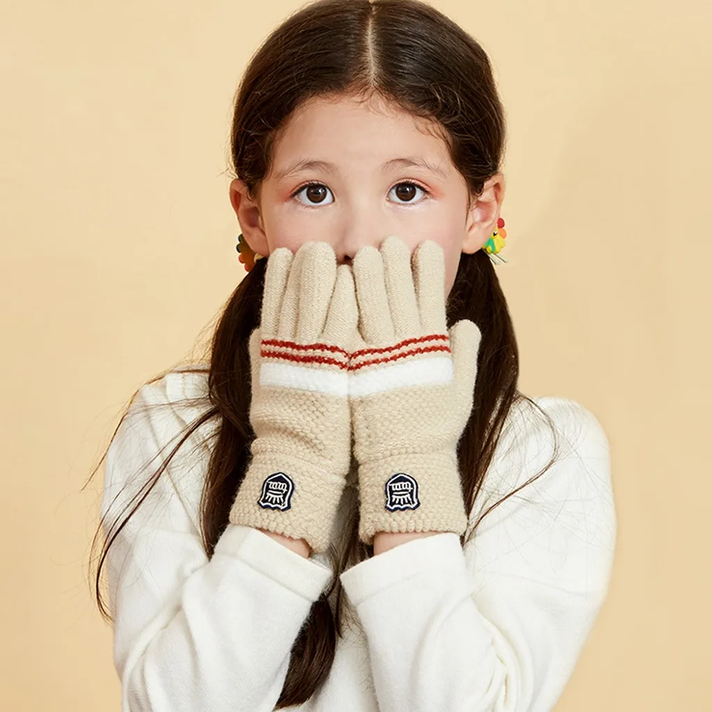 Детские зимние теплые перчатки мягкие митенки, перчатки для детей, зимняя вязаная перчатка для маленьких мальчиков и девочек, Handschoenen, новинка года
