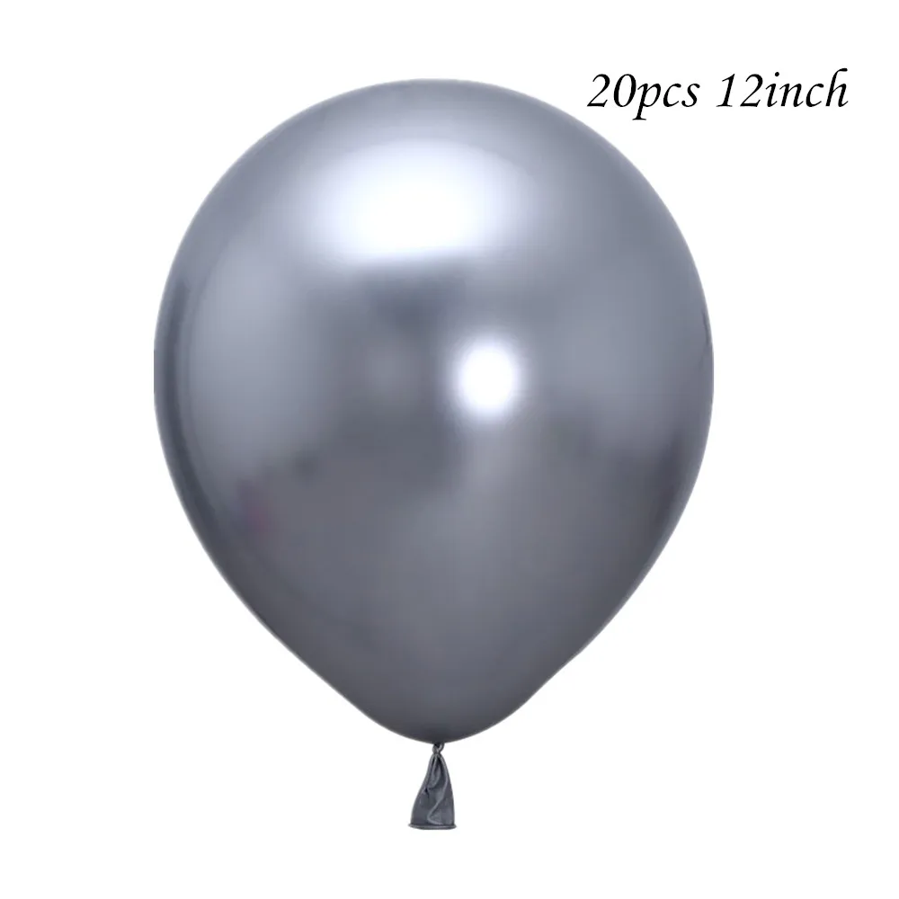 20 шт. 12 дюймов латексные шары конфетти металлик шар День Рождения украшения Дети Роза Rold свадебное украшение баллон гелия - Цвет: 20pcs as the picture