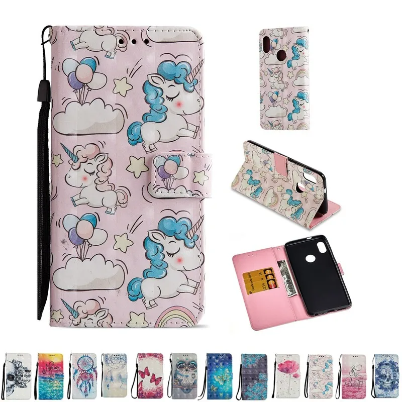 

Magnetic PU Leather Wallet Case for Redmi Note 7 Coque Mi 8 A2 6X A1 5X Unicorn Case for Redmi Note5 Pro Note4X 5A 4A Book Case