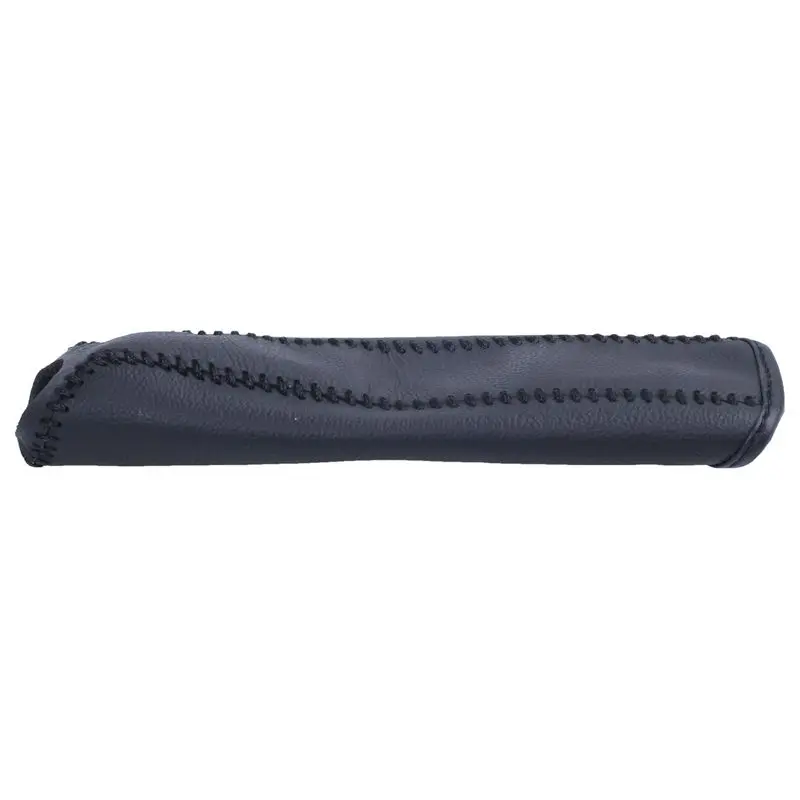 Leather Hand Brake Cover Protective Sleeve For Honda / Accord / Civic 8 Black + black line