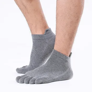 

Hot Sell Brand High Quality Business Men's Toe Socks Spring Winter Cotton Socks Black Five Finger Toe Sock 2019 New