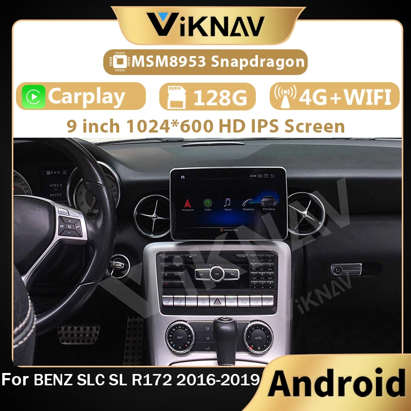 

car radio GPS navigation head unit car Android DVD multimedia player for benz SLC SL R172 2011-2019 stereo recorder