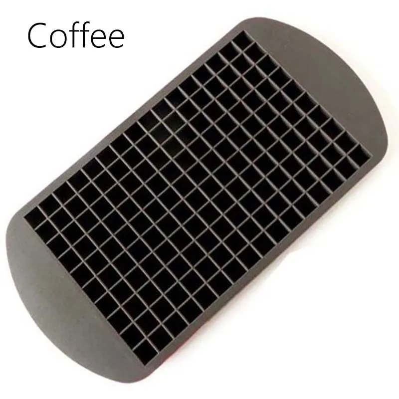 Coffee 160 сетчатый пищевой силиконовый лоток для льда, фруктовый кубик для льда, сделай сам, креативный маленький кубик льда, форма квадратной формы, кухонные аксессуары - Цвет: Coffee