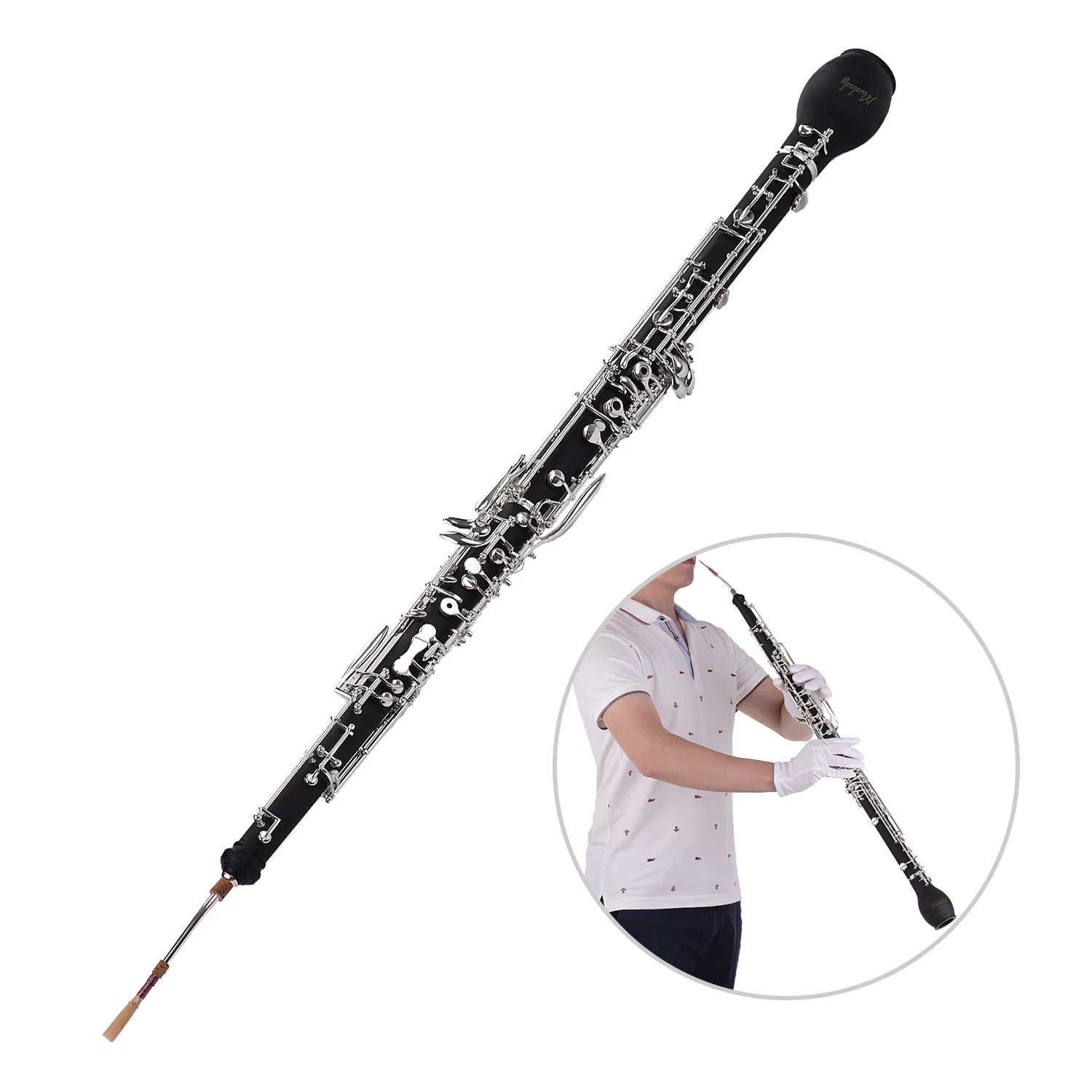 Muslady английский Рог Alto oboe F ключ синтетический деревянный корпус посеребренные ключи с Рид перчатки, Чистящая салфетка чехол отвертка