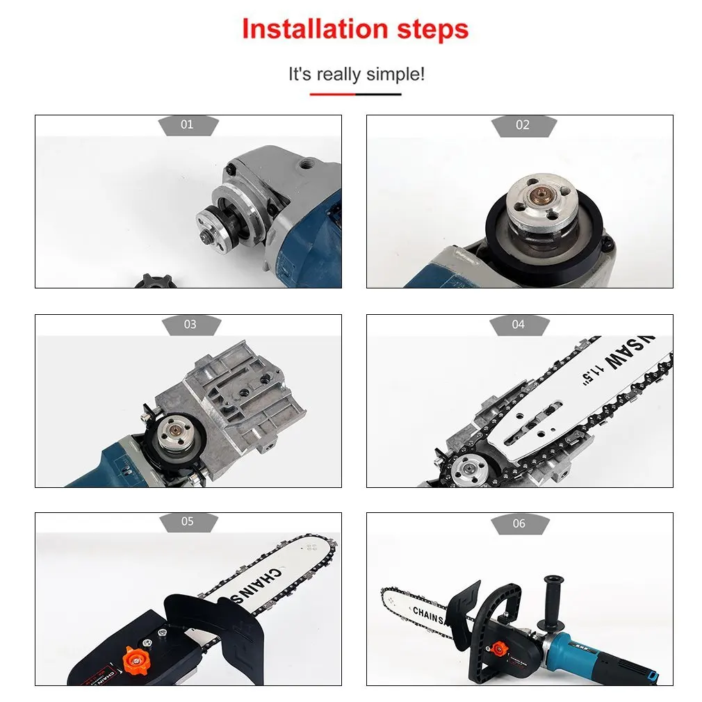 11,5 дюймов M10 комплект скоб для цепной пилы Запчасти для электрической пилы изменены 100 Угловая шлифовальная машина в цепную пилу