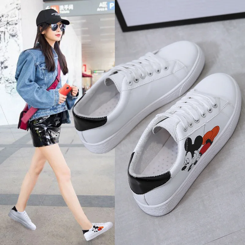 

Odd White Shoes Women's 2020 Spring And Summer New Style Shoes Mickey Mouse Korean-style Versatile Casual Shoes Students Shoes F
