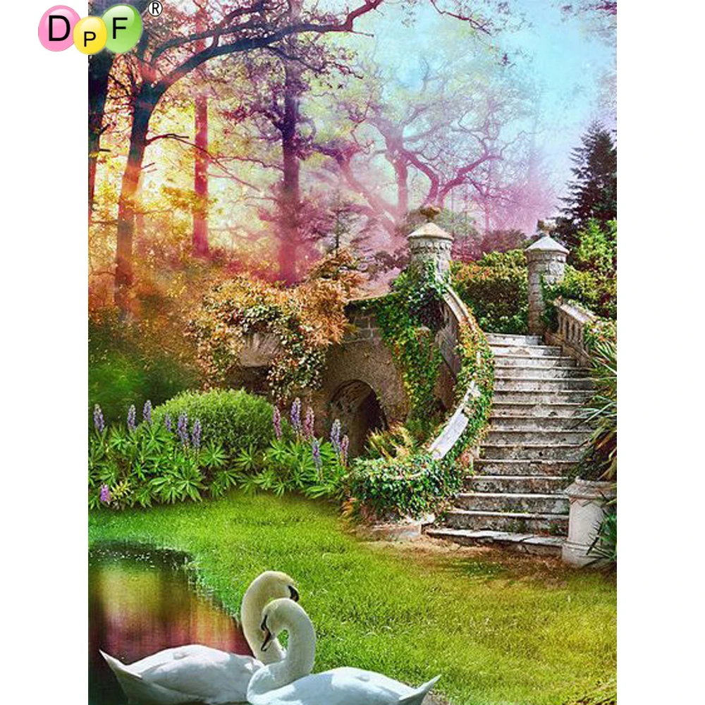 Набор для алмазной вышивки DPF алмазная вышивка лебедь набор мозаики