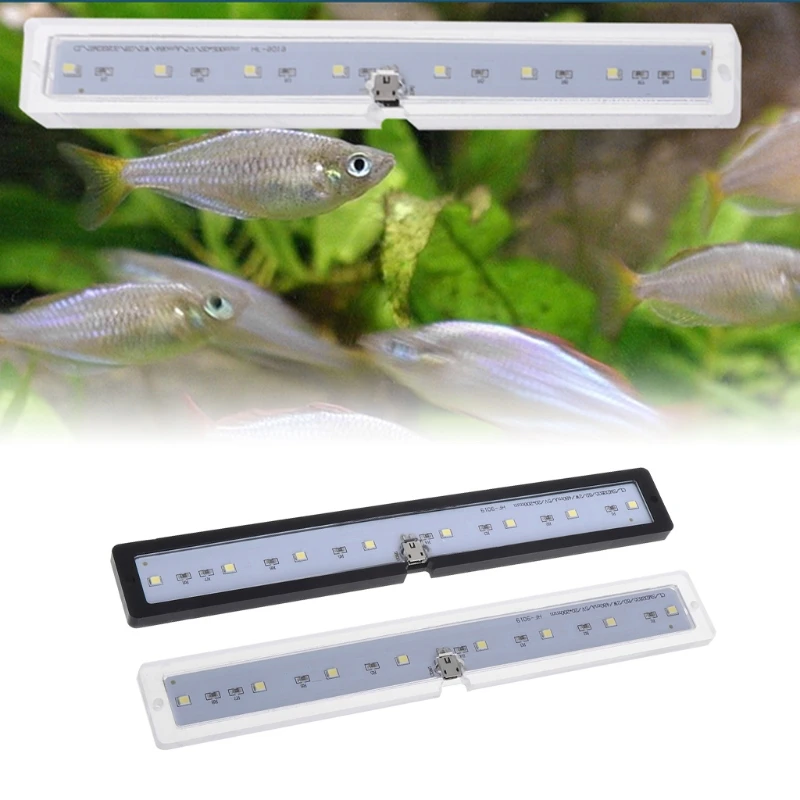 Fish Tank Lamp LED Natural Lights Thin USB Charging Aquarium Supply Reptile Case