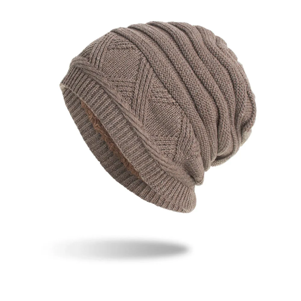 Womail beanies шапка унисекс вязаная шапка хеджирующая шляпа, Круглая Шапочка без полей, кепка теплая уличная модная шапка Лыжная шапочка Женская шапка sep17 - Цвет: KH
