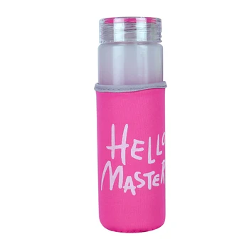 

Simple Transparent Glass Cup Heat Resistant Jar Water Portable Cup Bottle Bag Sleeve Yogurtera Con Vasitos Tea Set AD50GC