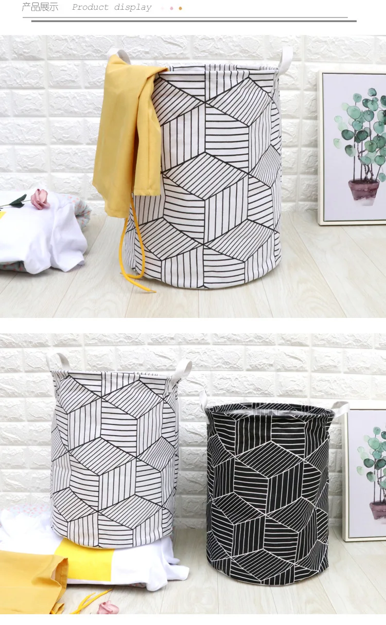 Хлопковые льняные водонепроницаемые складные корзины для хранения игрушек корзина для белья LB912119