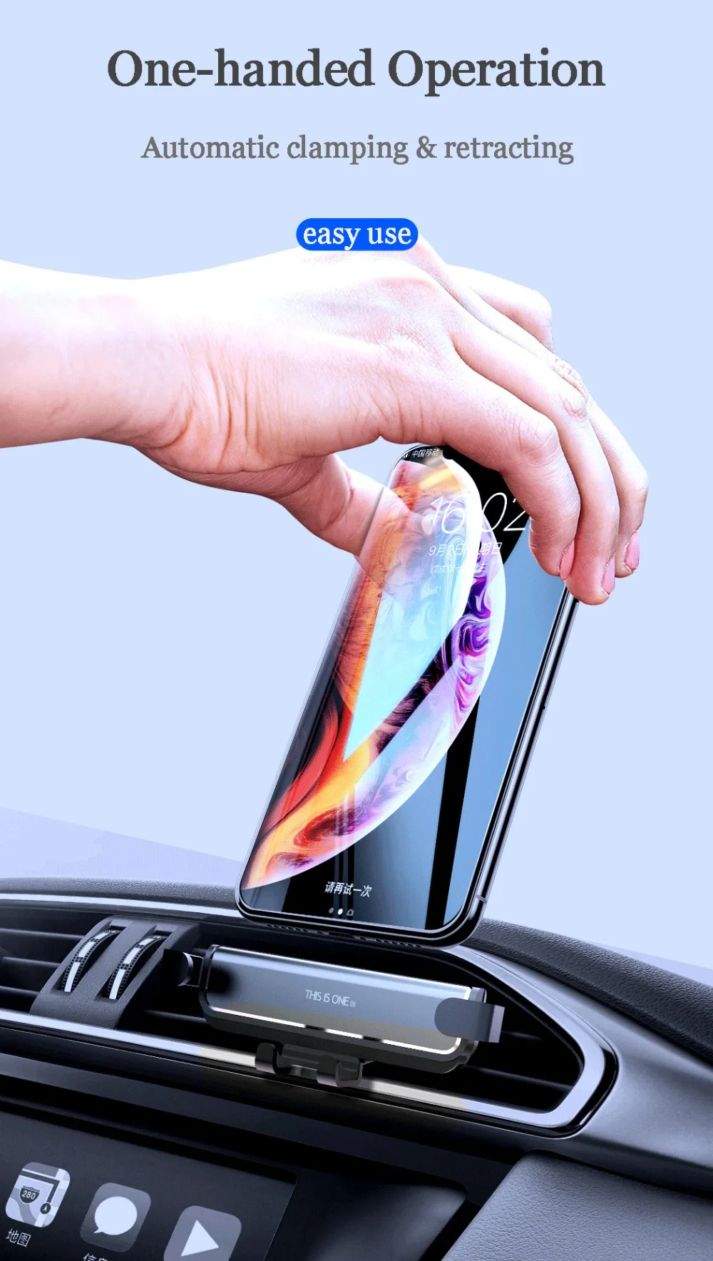 25,5 мм гравитационный автомобильный держатель телефона в автомобиль вентиляционное отверстие крепление без магнитного мобильного телефона держатель для навигатора для iPhone XS X Xiaomi