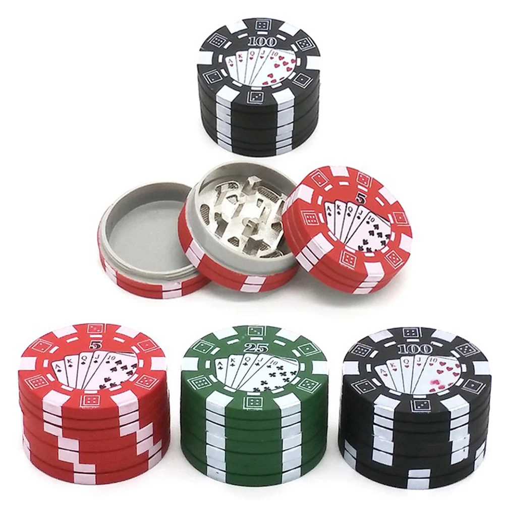 Poker Chip Herb Grinder 3 Layers Herbal Tobacco Grinder Grinders