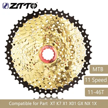

ZTTO Mountain Bike MTB 11 Speed Cassette 11S 46T Bicycle Parts Gold Golden Cassete Freewheel Sprocket Cdg For XT K7 X1 X01 GX NX