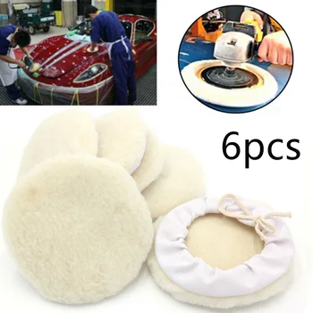 

Car Wool Polishing Pad Buffing Soft material 6 Pcs Vehicle Replacement