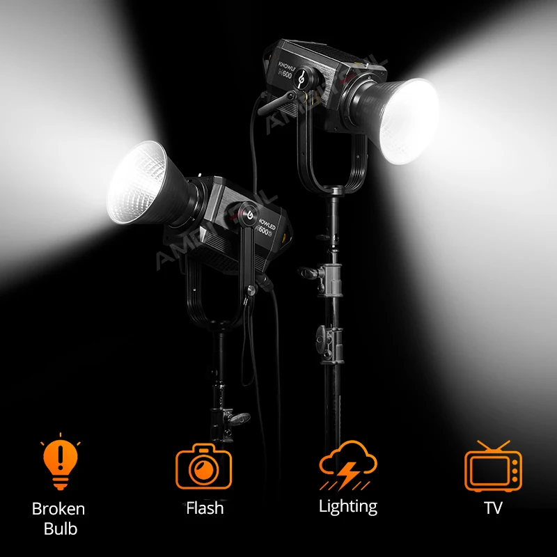 Godox KNOWLED M600D 740W 5600K 일광 LED 비디오 라이트 내장 FX 효과, 휴대용 케이스 포함